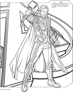 coloriage thor avengers